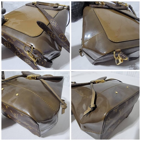 Authentic LOUIS VUITTON Monogram Coated Canvas And Vert Bronze Vernis Ho… - Picture 13 of 16